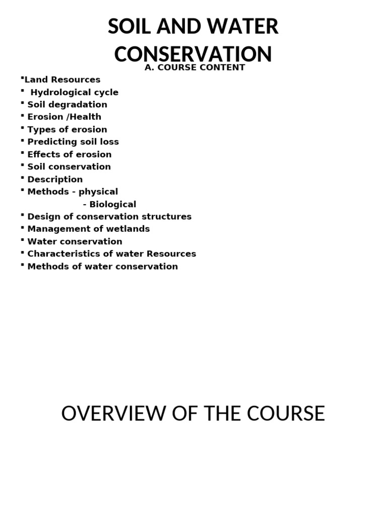 Soil and Water Conservation Techniques | PDF | Erosion | Home & Garden