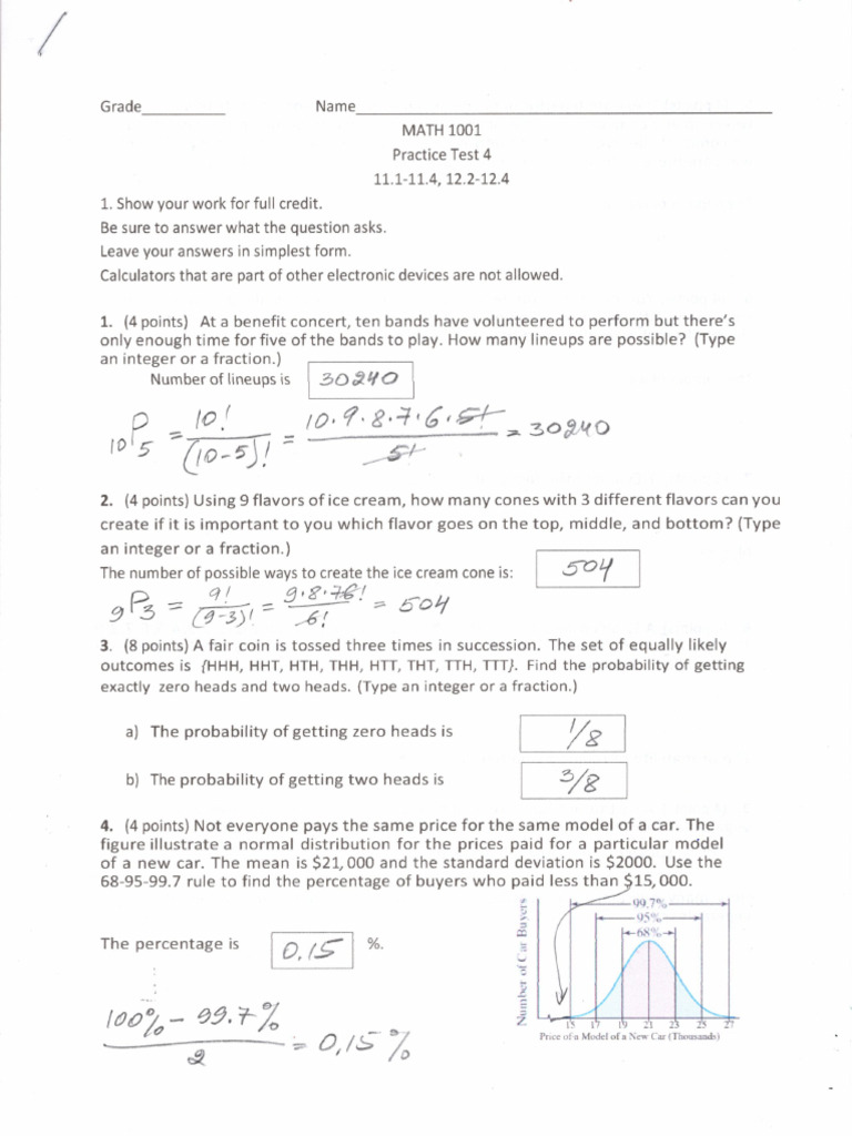 Practice Test 3 Solutions | PDF