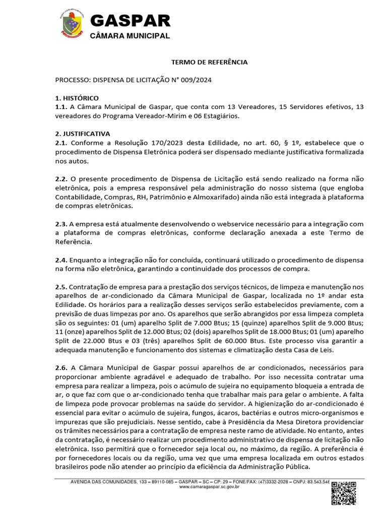 Termo de referencia no 1 2024 da dispensa de licitacao no 9 2024 74687