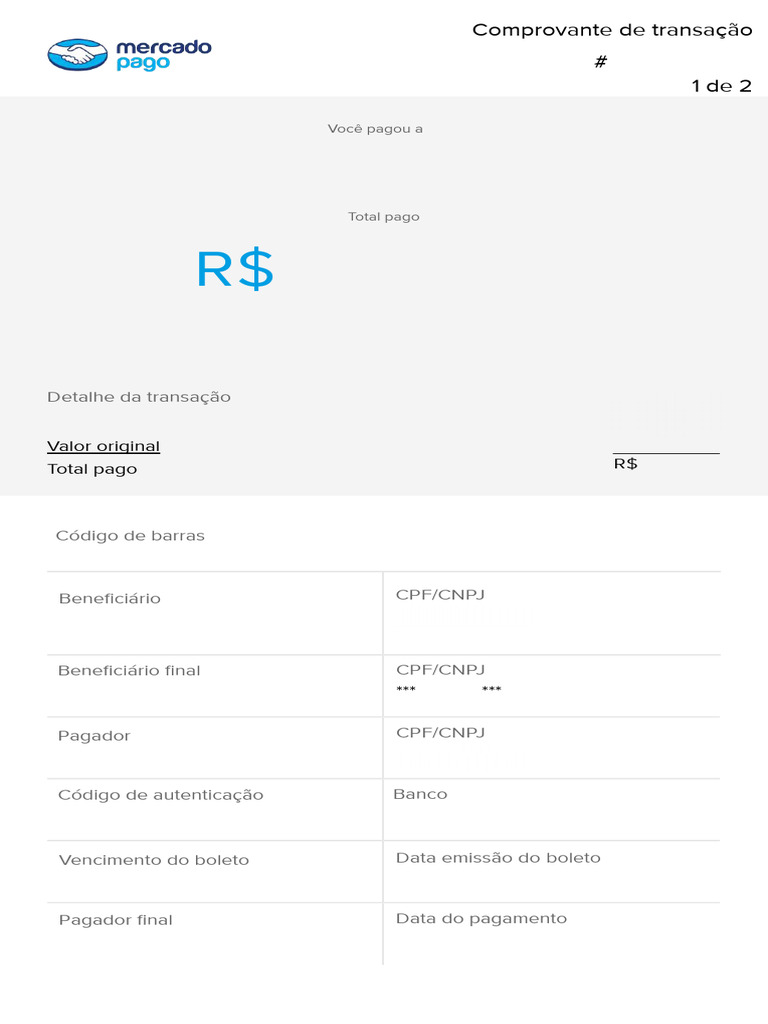 Comprovante De Pagamento 1 1 2 1 Pdf