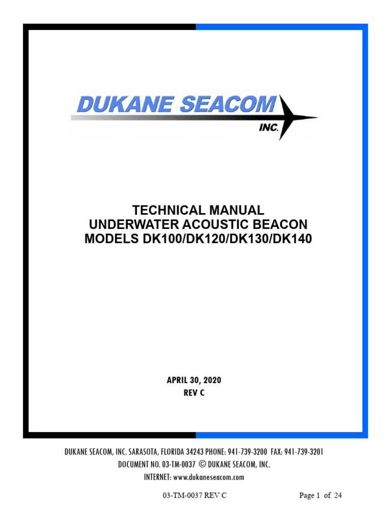 03-TM-0037 RC DK100Series | PDF