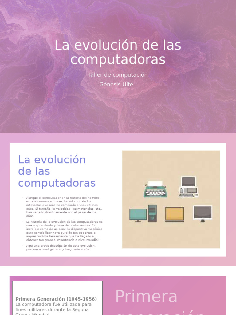 La Evolución de Las Computadoras - Génesis Ulfe | PDF