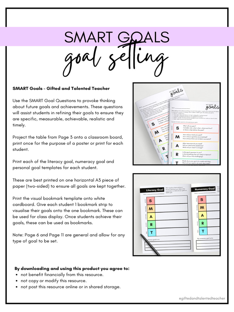 SMART Goals for Gifted Students | PDF | Goal | Literacy