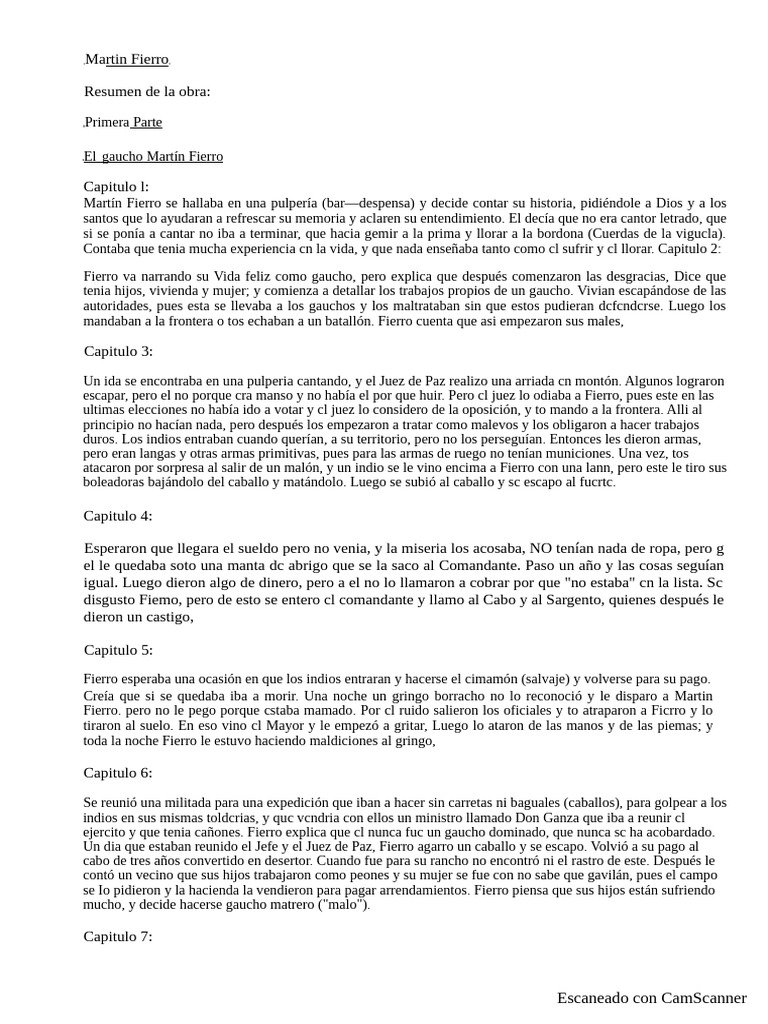 Martin Fierro Por Cantos Pdf