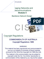 Managing Networks and Telecommunications: Backbone Network Design
