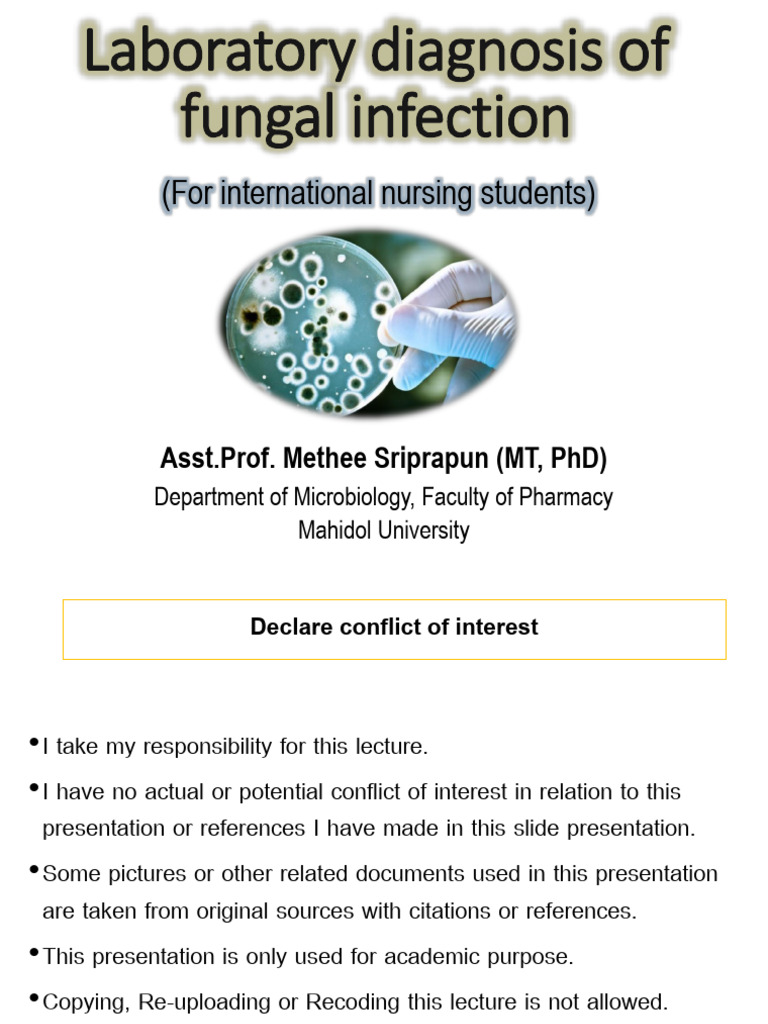 Lab Diagnosis of Fungal Infection 2023 OK | PDF