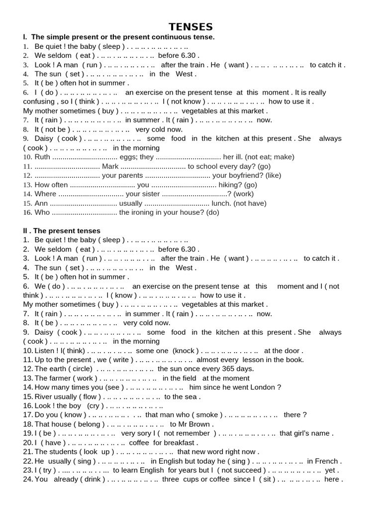 TENSES | PDF