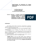 Interpretação Constitucional de Dispositivo Do Código Florestal