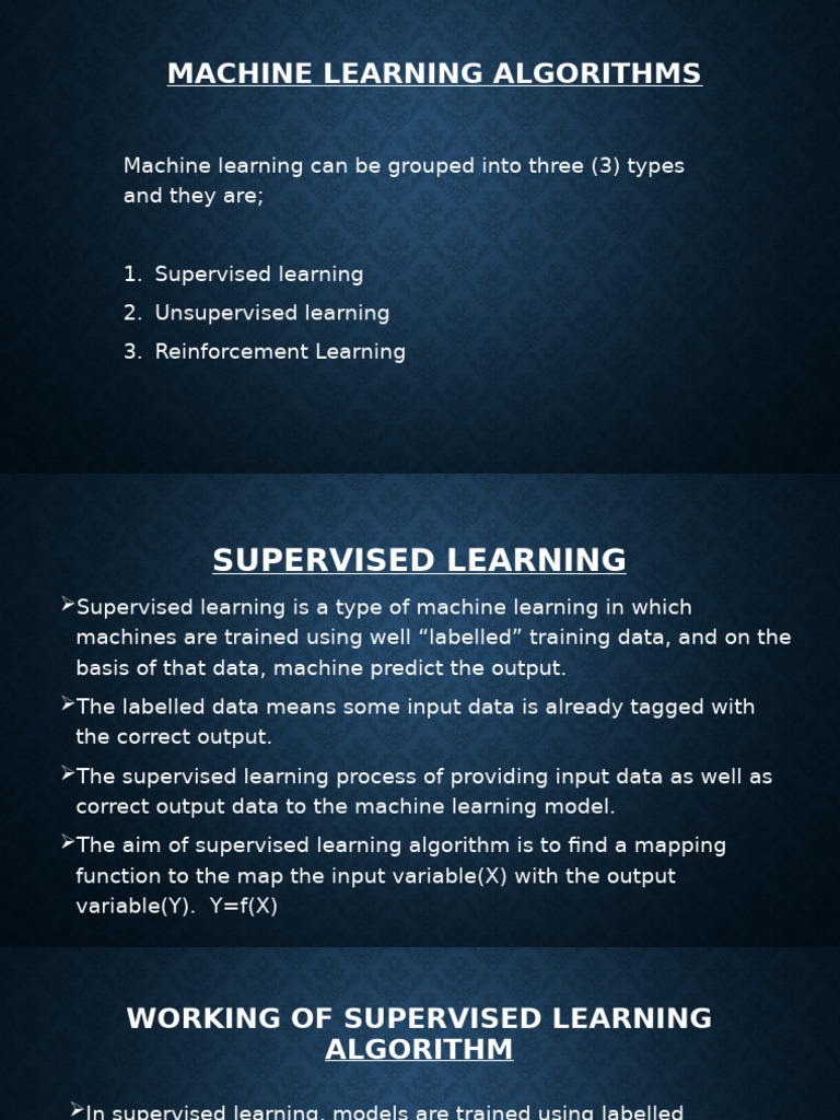 Machine Learning Algorithms | PDF