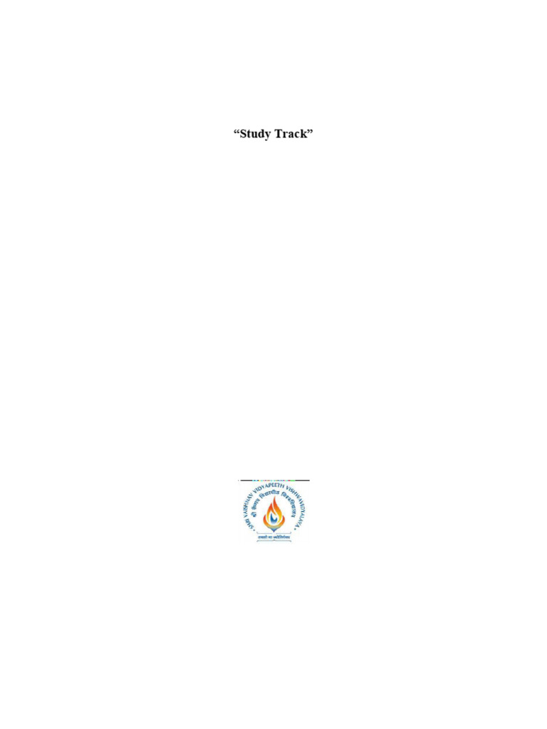 Project Synopsis Study Trackk | PDF