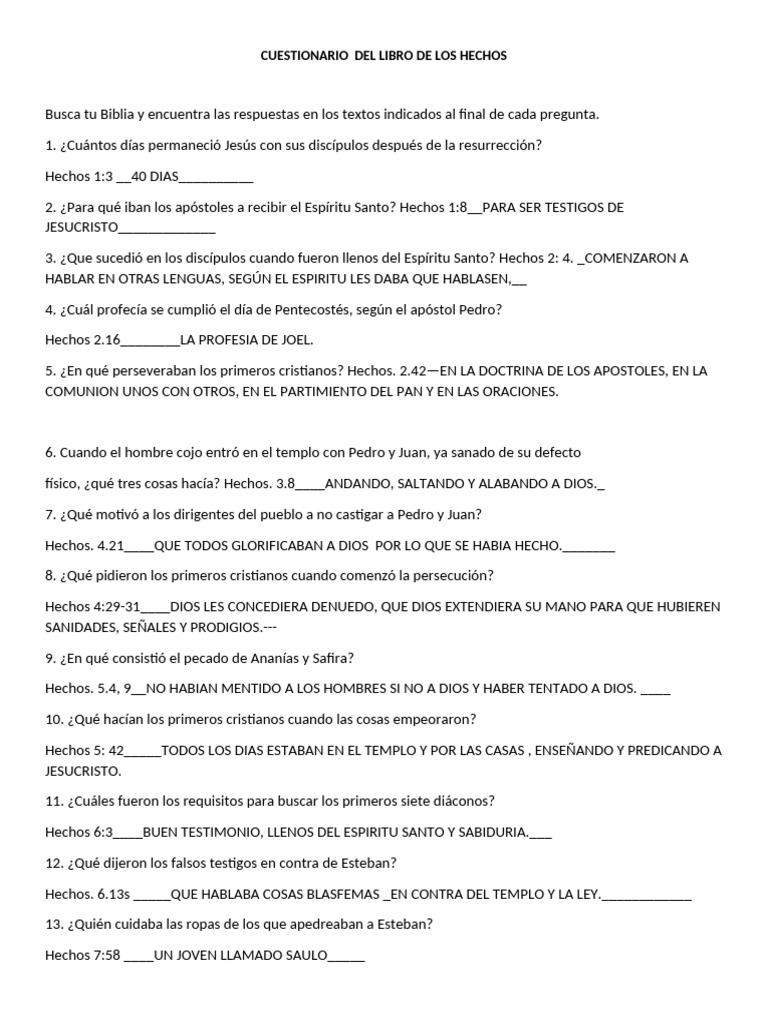 Hechos De Los Apostoles Pdf