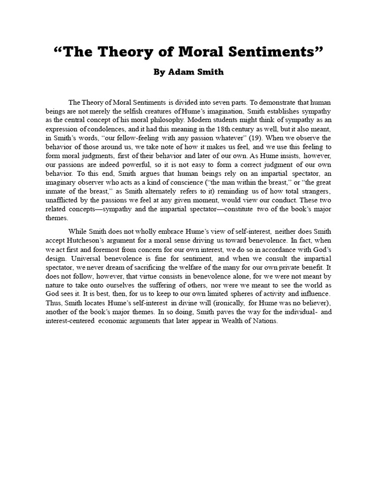 Sinopsis buku the theory of moral sentiments new pdf