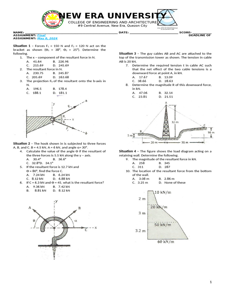 Final Assignment Structural Problems Deadline May 11 2024 | PDF