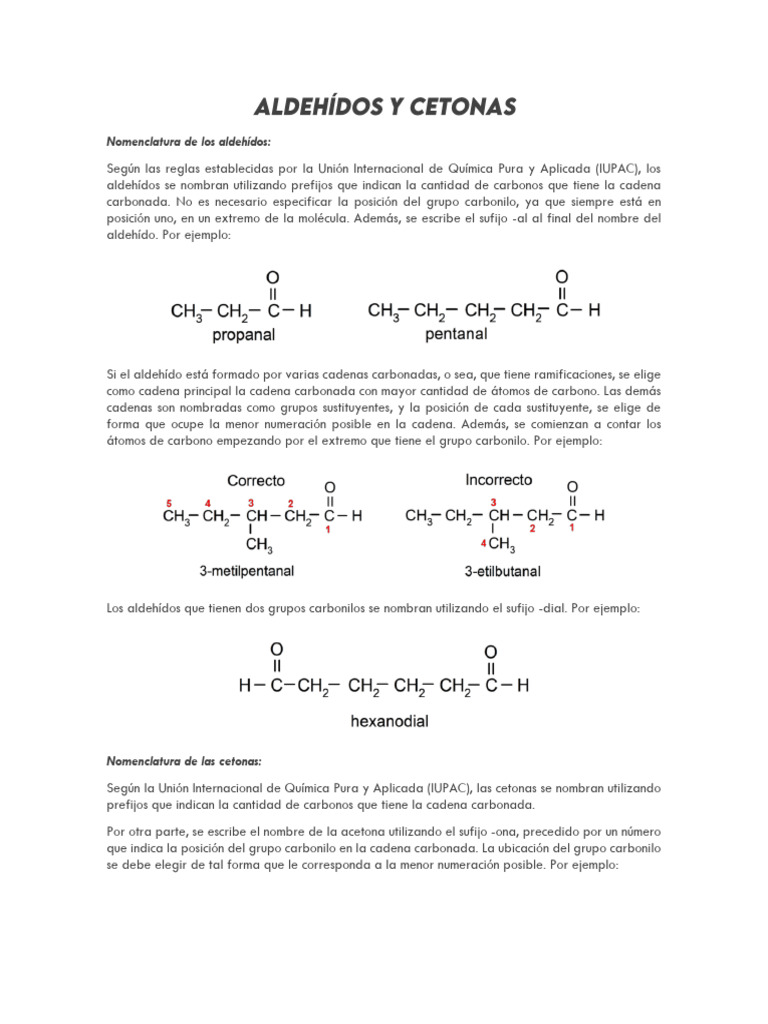 Aldehídos y Cetonas Info | PDF