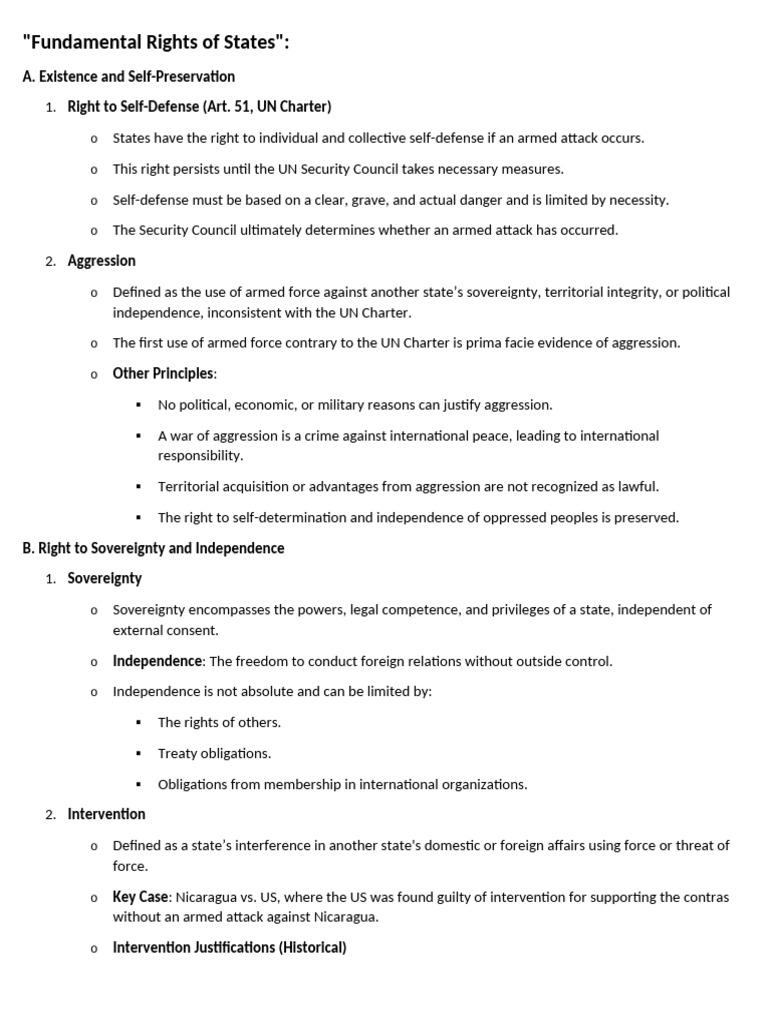 States' Fundamental Rights and Sovereignty | PDF | Territorial Waters ...