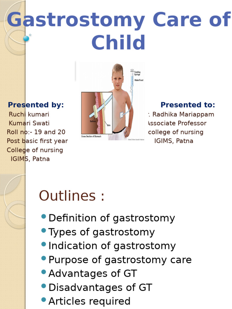 Gastrostomy Care | PDF