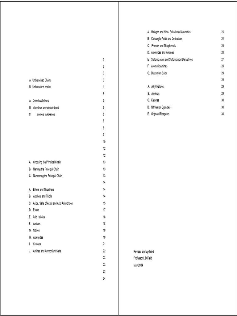Organic Chemistry Naming Guide | PDF | Alkene | Alkane