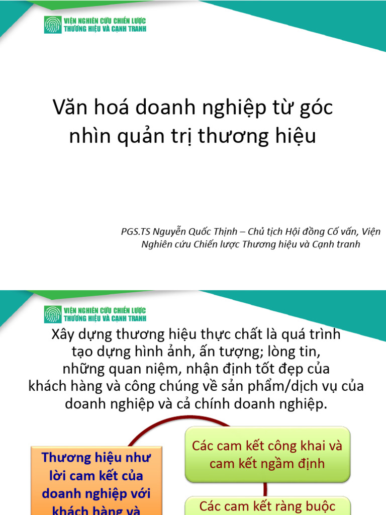 1 Phat Trien Van Hoa Doanh Nghiep Gan Voi Xay Dung Thuong Hieu | PDF