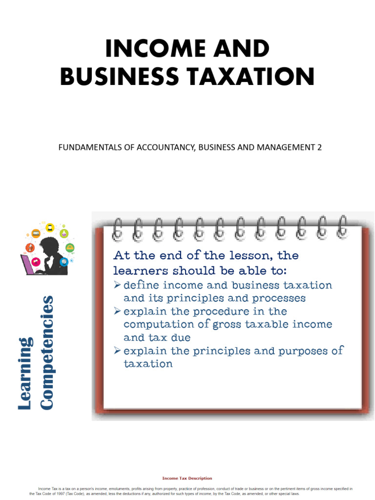 Income and Business Taxation Basics | PDF | Income Tax | Taxes