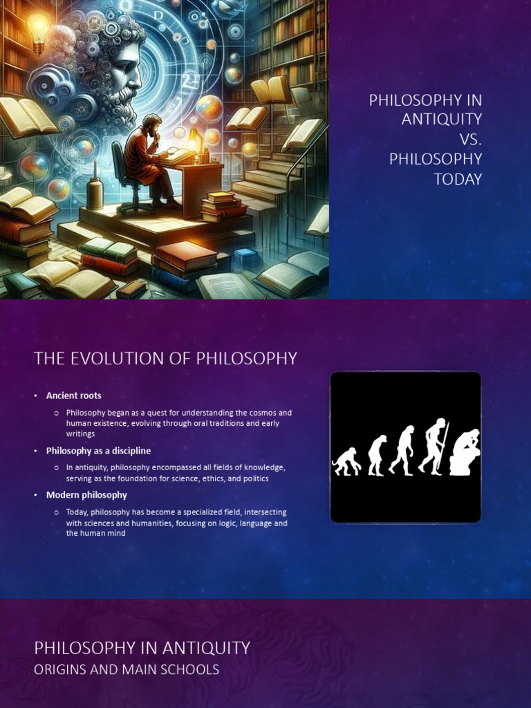 Philosophy in Antique Vs Philosophy Today | PDF