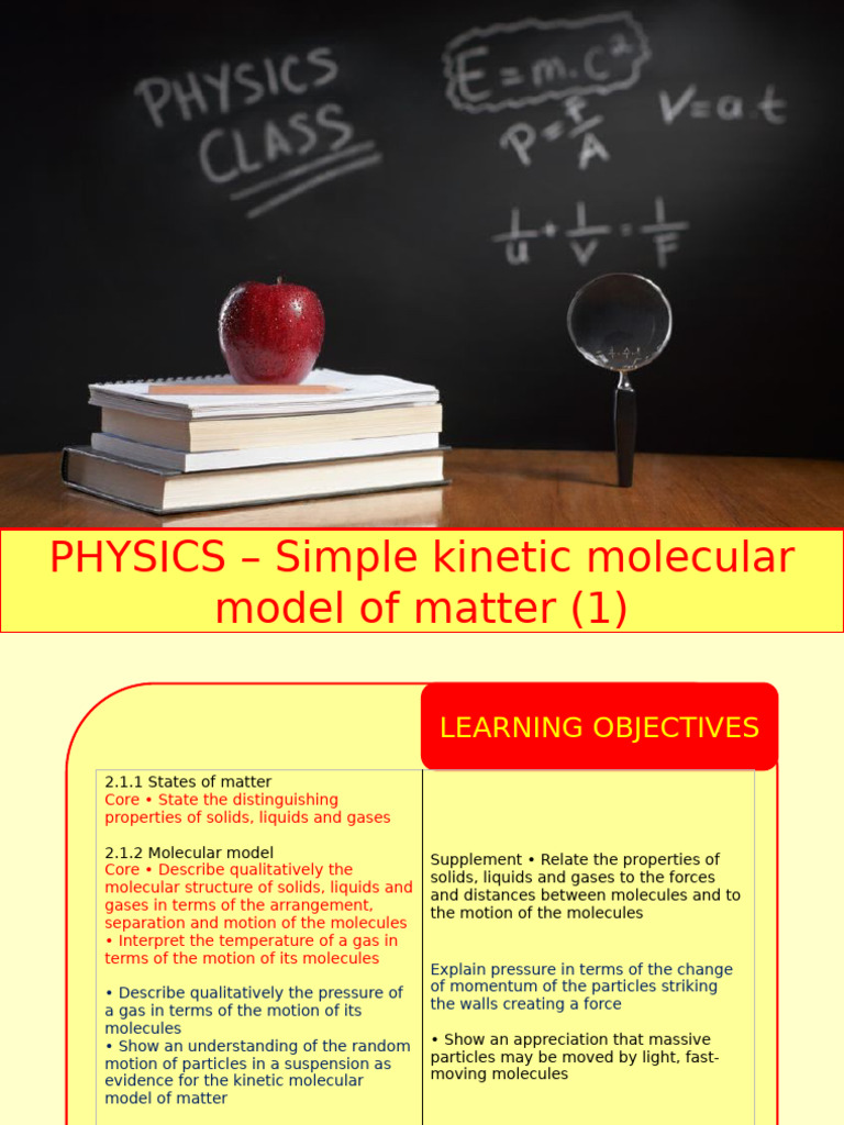 Physics 12 Simple Molecular Model of Matter 1 2022 PDF