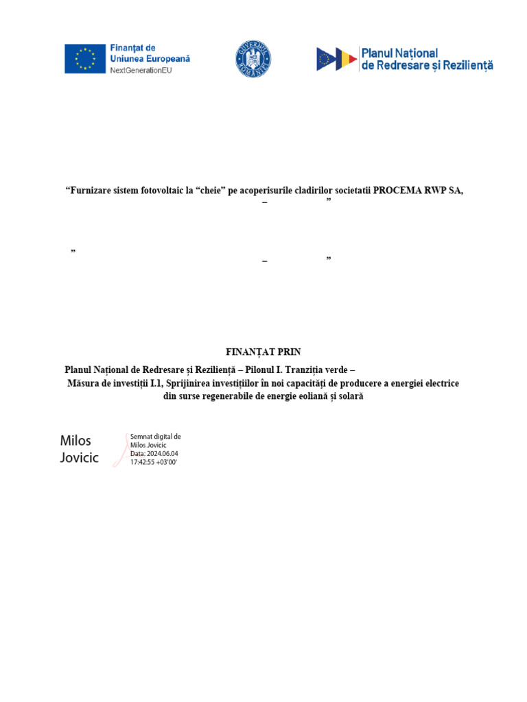 CAIET SARCINI Procema - v4 - 04.06 | PDF