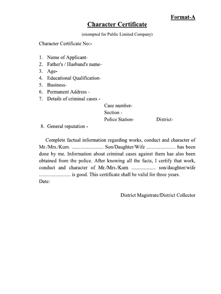 RVSF Format A New | PDF