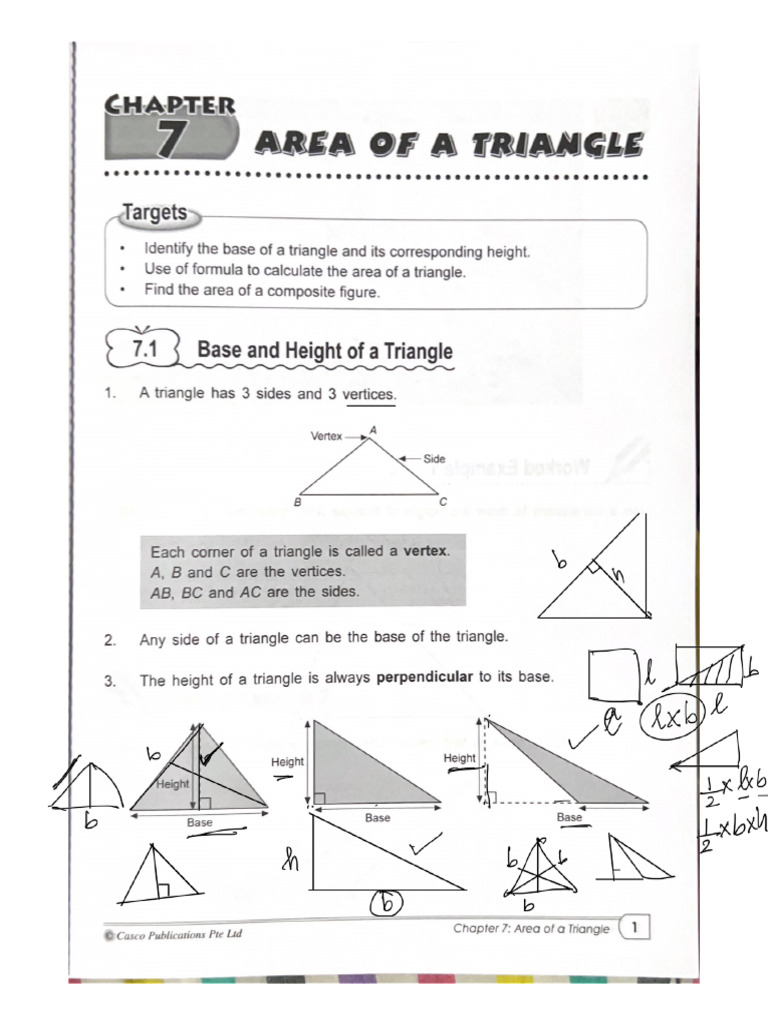 Area of A Triangle - 1 | PDF