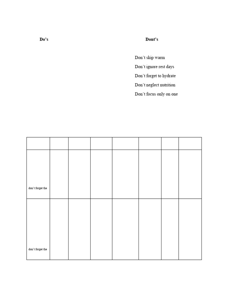 3 month program exercise pdf