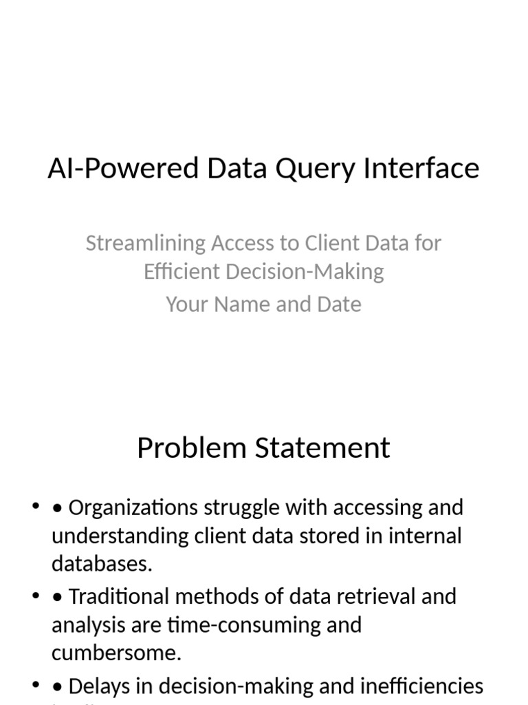 Ai powered data query interface presentation enhanced pdf