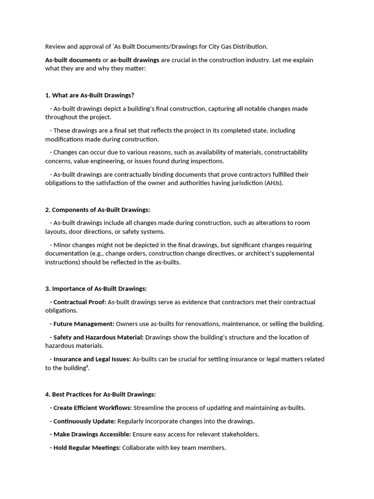 Importance Of As Built Drawings Pdf