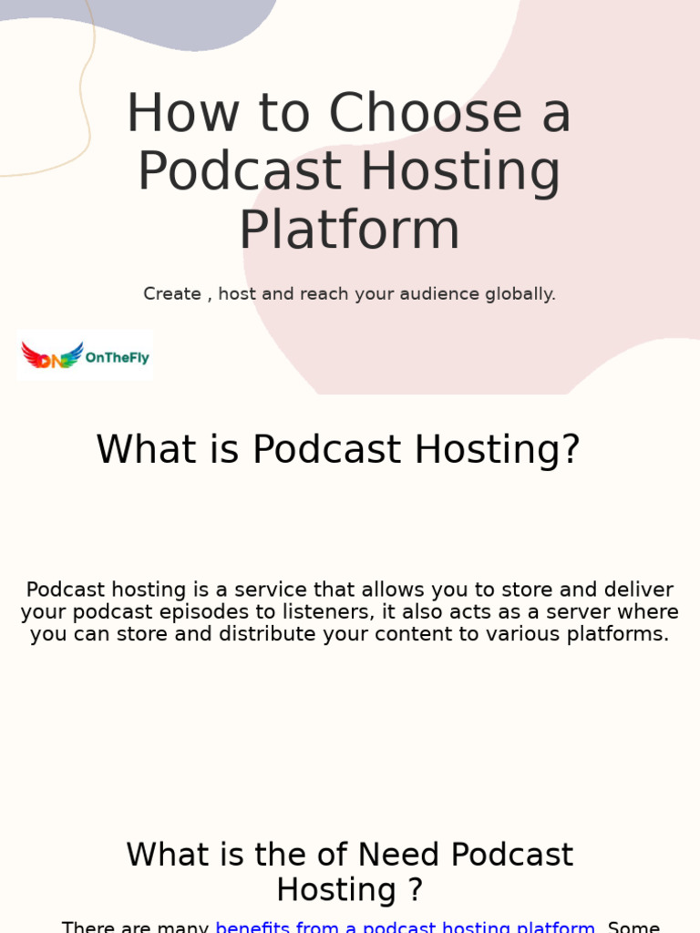 How To Choose A Podcast Hosting Platform Pdf