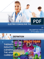 Electro Convulsive Therapy: BY Raj Baptist Pinto 1 Yr, M.SC Nursing