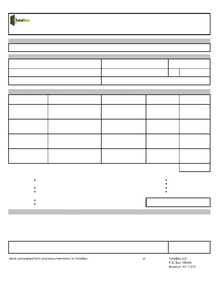 MFSA Claim Form | PDF