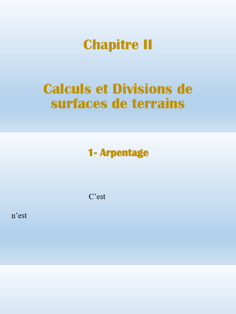 Calculs de Surfaces | PDF