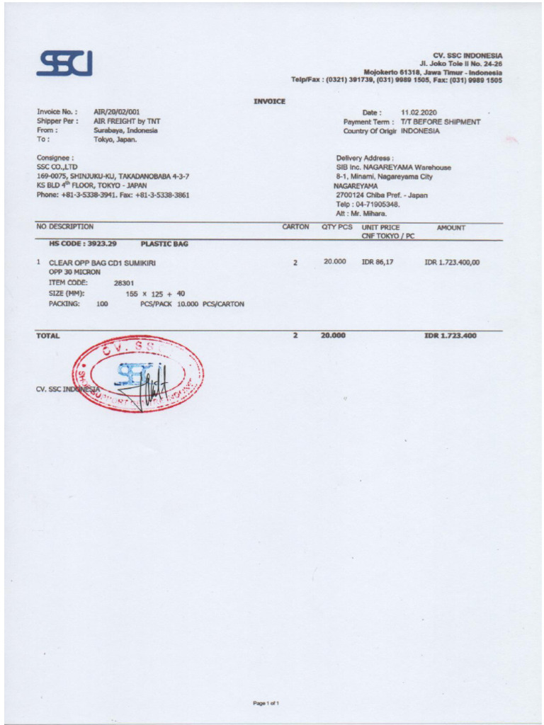 Awb Inv PL Opp 28301 | PDF
