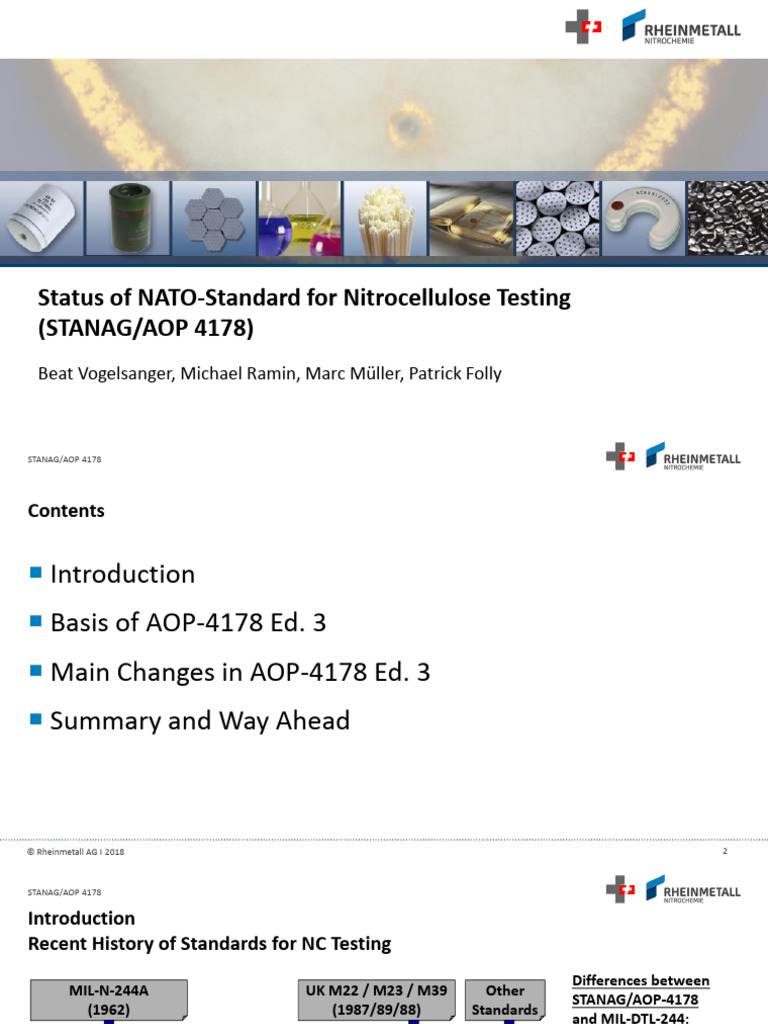 STANAG 4178 Ed. 3 Overview | PDF | Materials | Physical Sciences