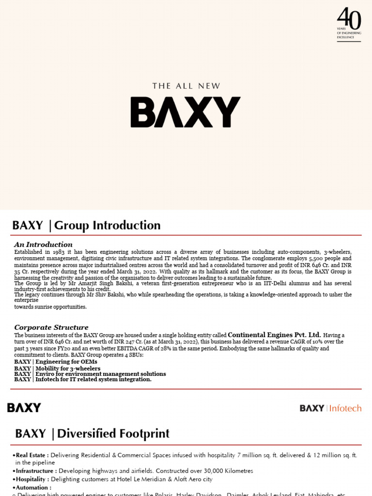 Baxy Infotech-Company Profile | PDF