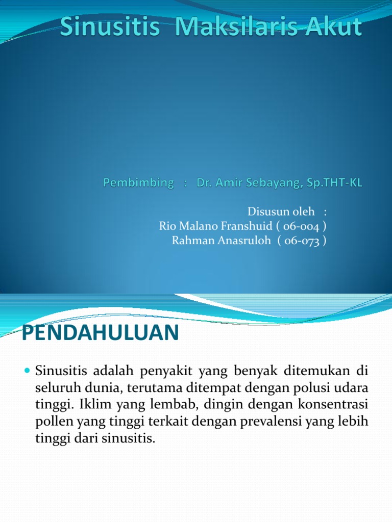 Sinusitis Maksilaris Akut