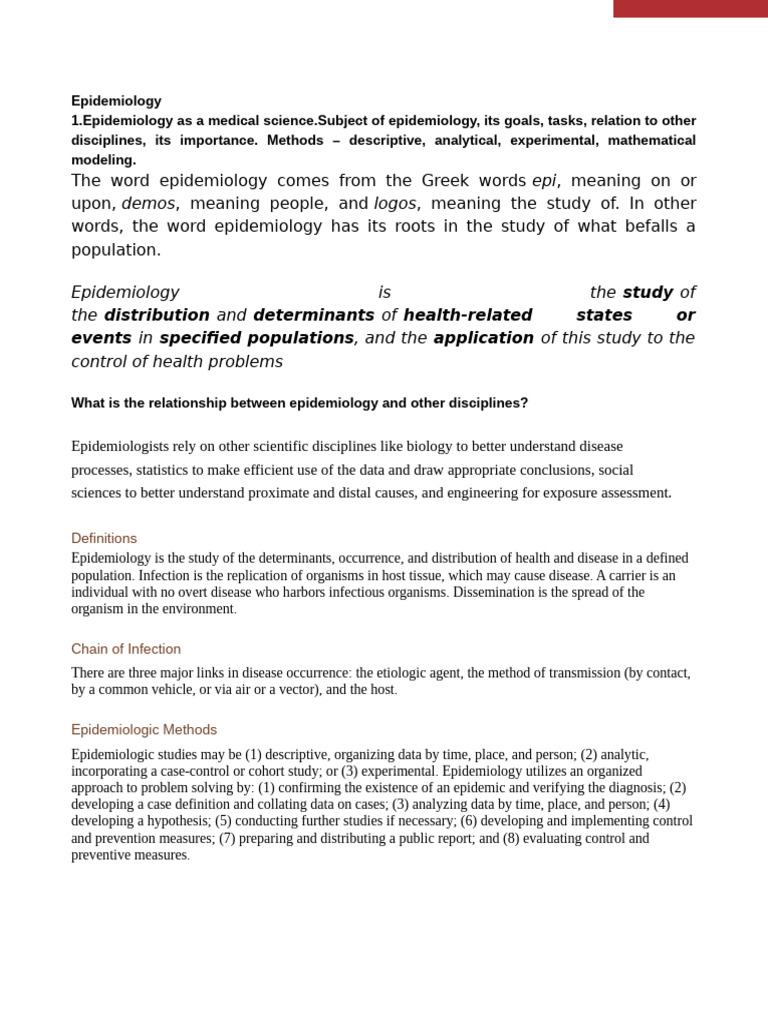Infectious Disease Note | PDF