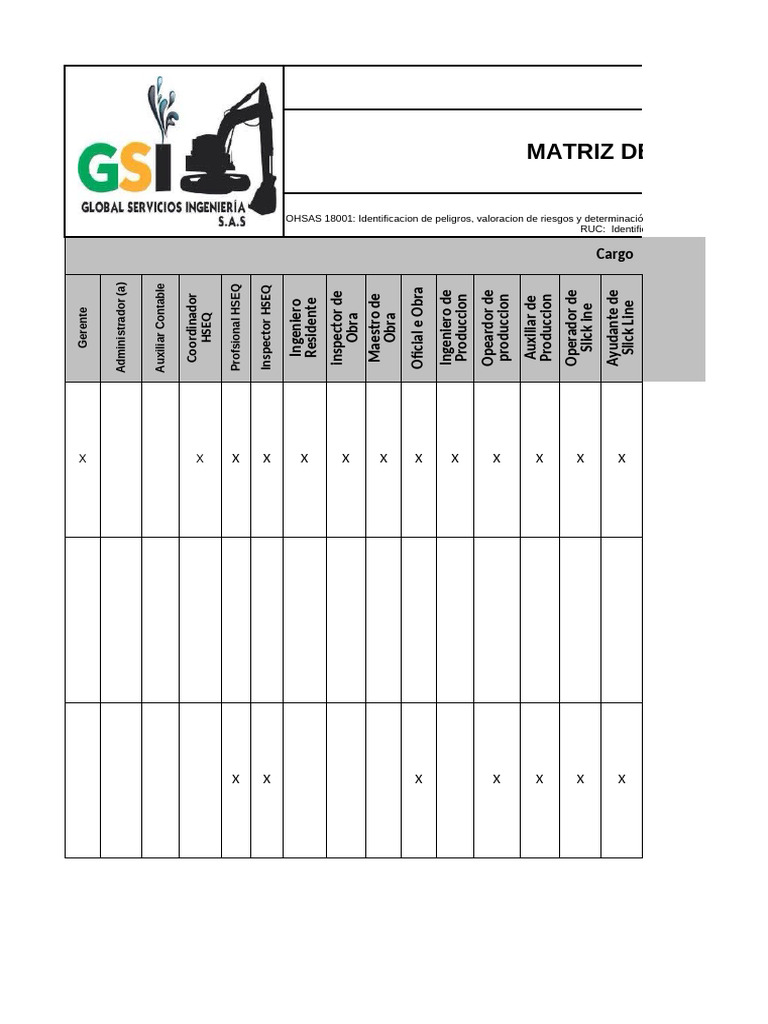 Matriz de EPP y Dotacion | PDF