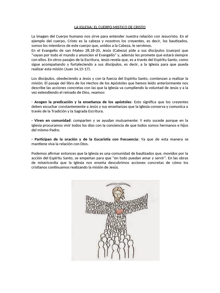 La Iglesia como Cuerpo Místico de Cristo | PDF