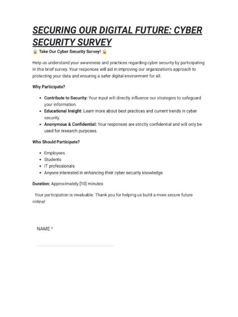 Survey of Cyber Security | PDF