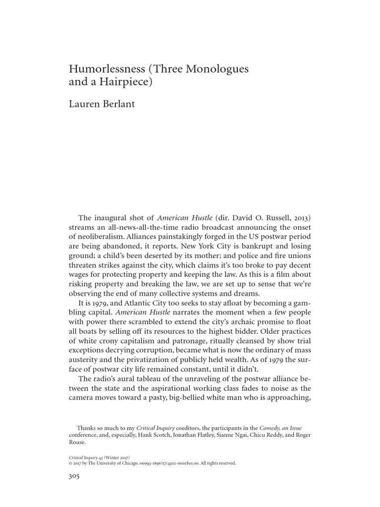 Humorlessness | PDF