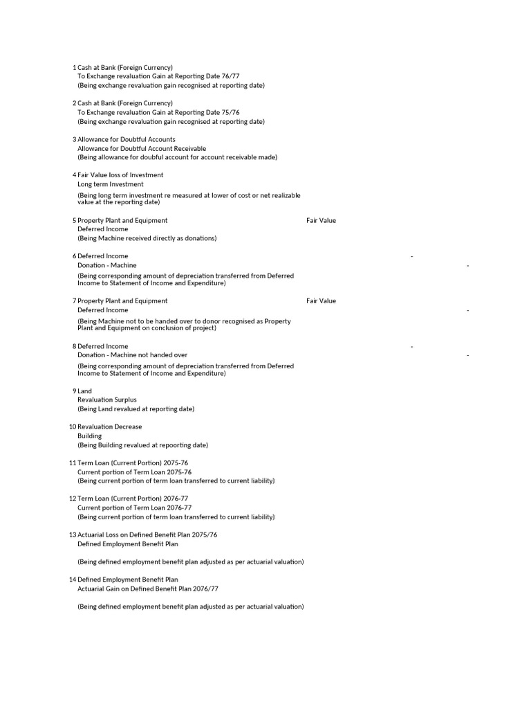 Sample Blank Format of FS NPO | PDF
