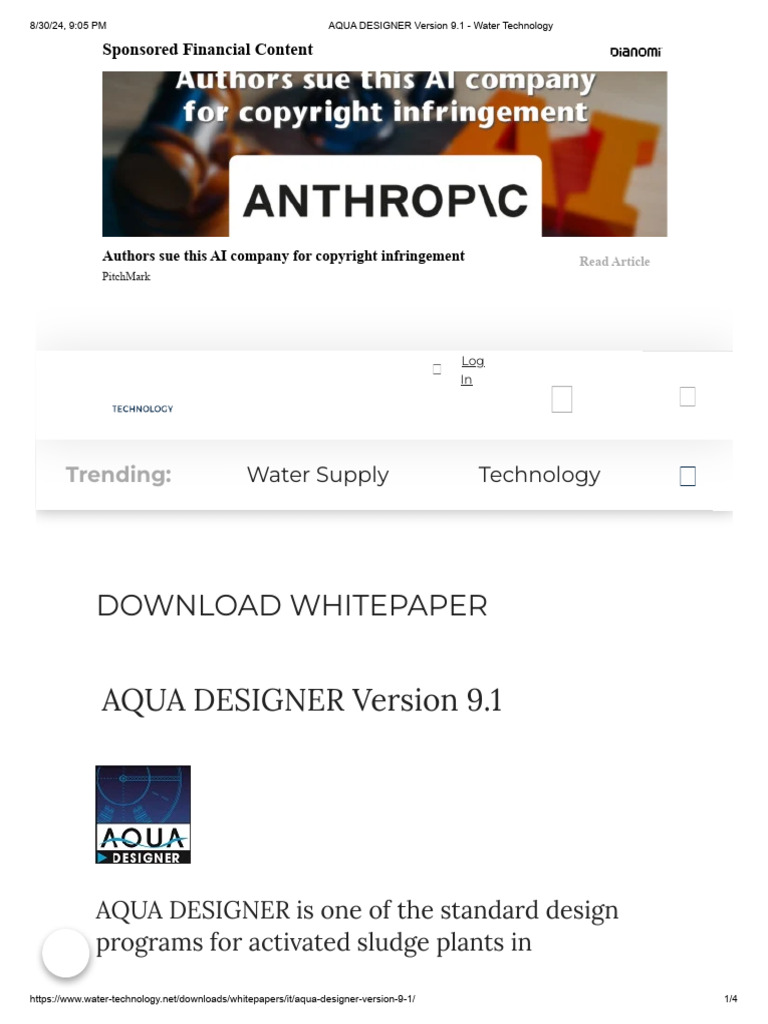 AQUA DESIGNER Version 9.1 - Water Technology | PDF