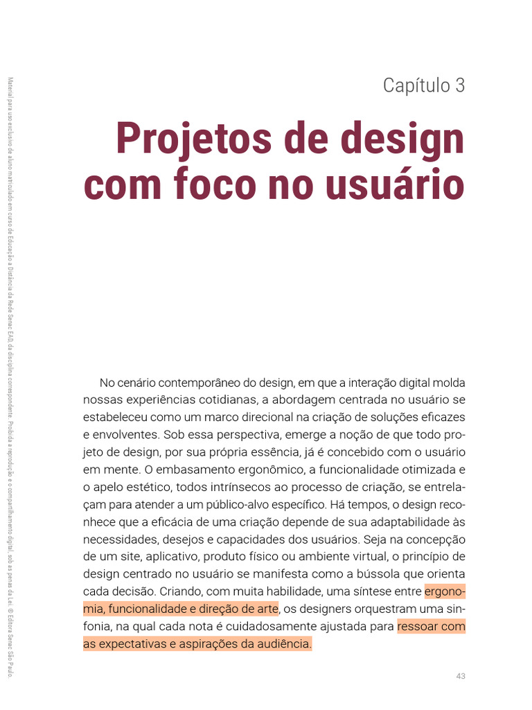 Projetos de Design Usuário | PDF