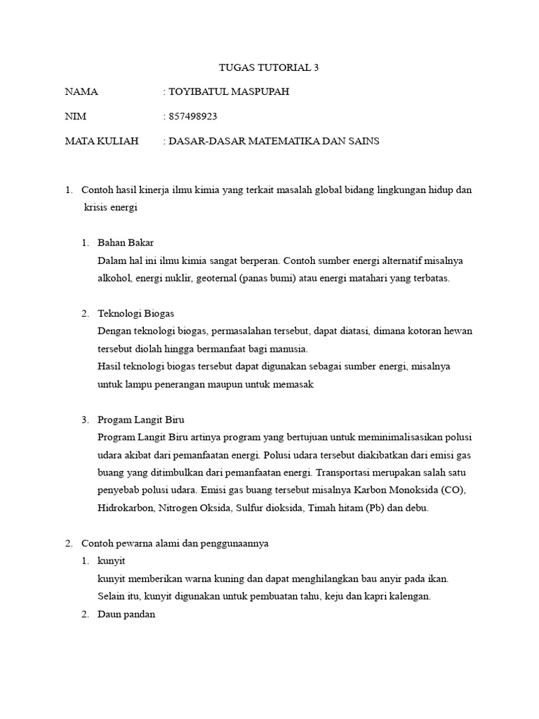 Tugas Tutorial 3 Dasar Matematika Pdf