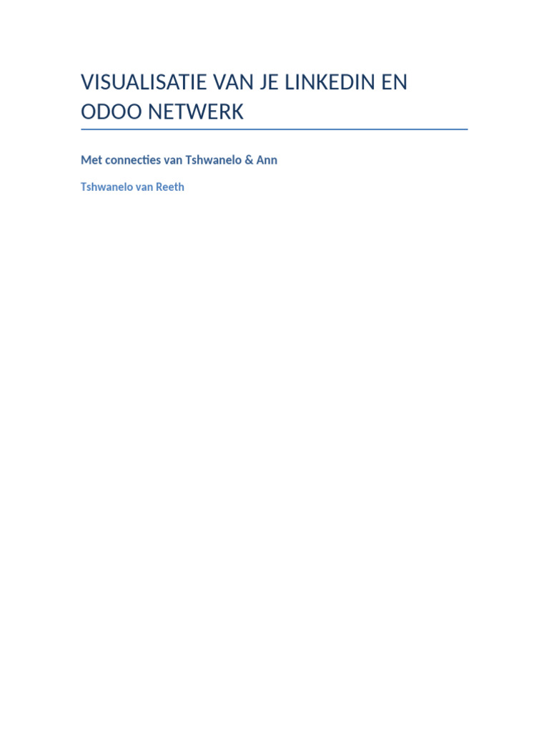 Netwerk Visualisatie Rapport | PDF