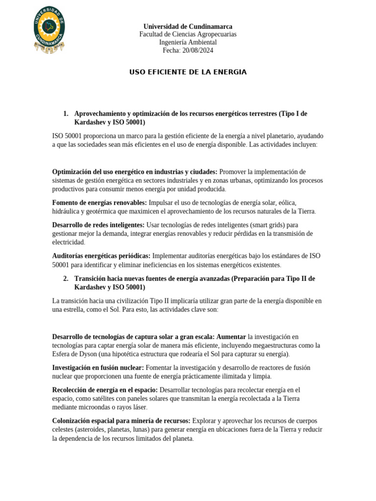 Uso Eficiente de La Energia | PDF